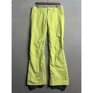 Burton Dry Ride Snowboard Ski Pants Women's Medium Neon Green Outdoors